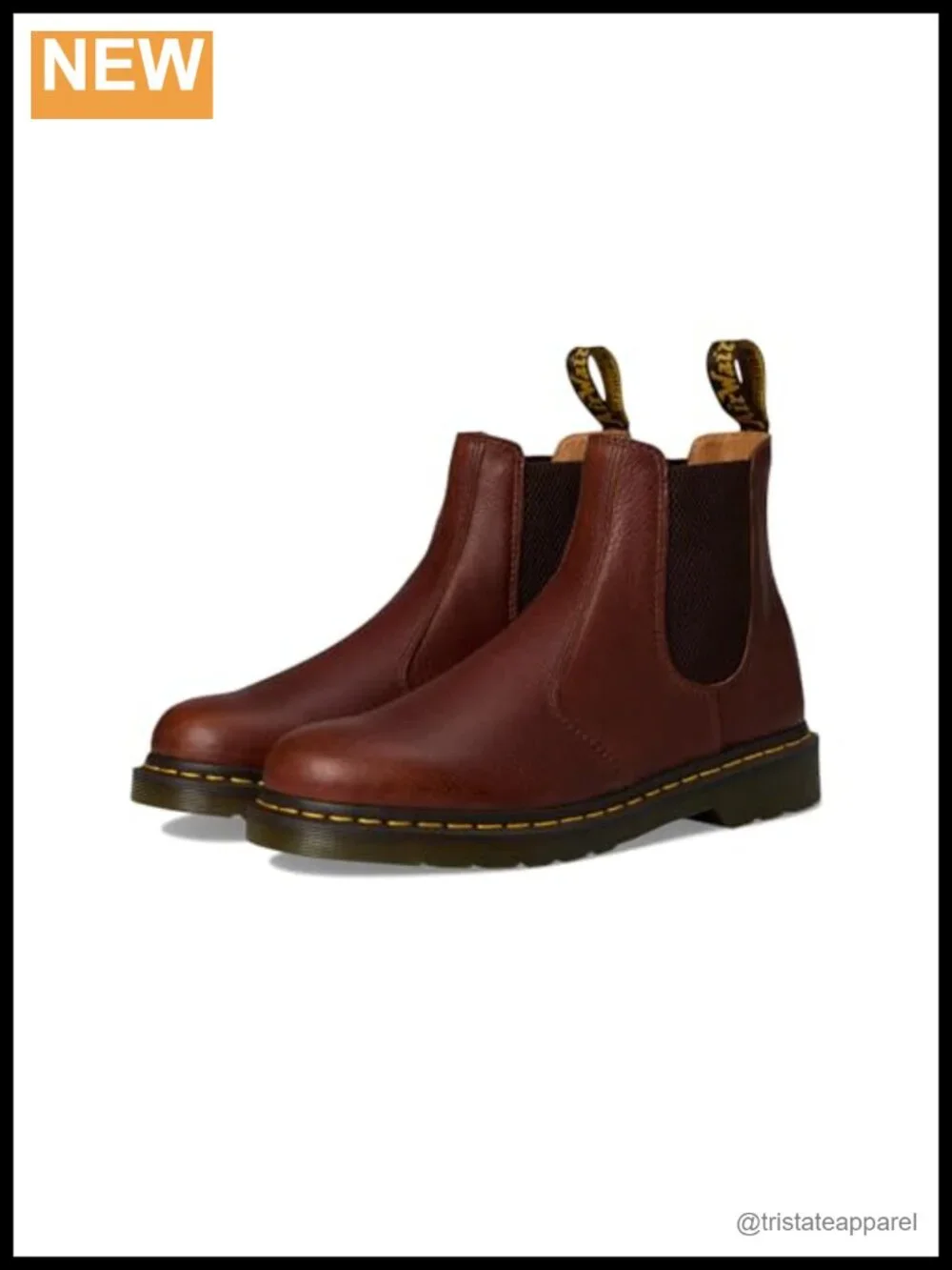Leather Ankle Chelsea Boots Unisex Pull-On Round Toe